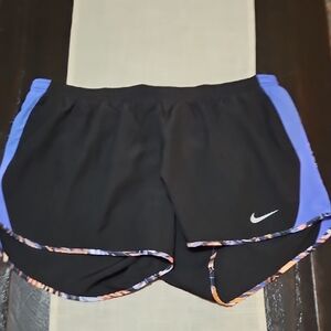 Nike Women's Black and Purple Athletic Shorts